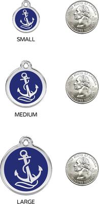 Show full view: Red Dingo Anchor Stainless Steel Personalized Dog & Cat ID Tag, Blue, Medium slide 7 of 8