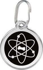 Red Dingo Atom Stainless Steel Personalized Dog & Cat ID Tag, Black, Medium