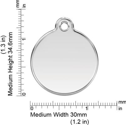 Show full view: Red Dingo Atom Stainless Steel Personalized Dog & Cat ID Tag, Black, Medium slide 2 of 6