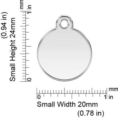 Show full view: Red Dingo Atom Stainless Steel Personalized Dog & Cat ID Tag, Black, Small slide 2 of 6
