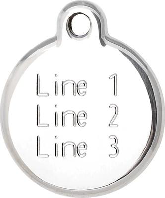 Show full view: Red Dingo Atom Stainless Steel Personalized Dog & Cat ID Tag, Black, Small slide 3 of 6