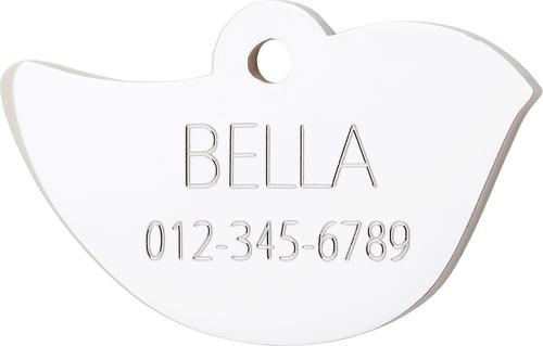 Show full view: Red Dingo Bird Crystal Diamante Stainless Steel Personalized Dog & Cat ID Tag, Large slide 3 of 6