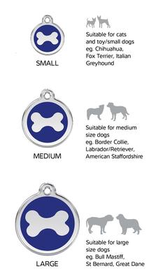 Show full view: Red Dingo Bone Stainless Steel Personalized Dog ID Tag, Brown, Small slide 5 of 7
