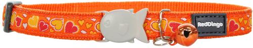 Show full view: Red Dingo Breezy Love Nylon Breakaway Cat Collar with Bell, Orange, 8 to 12.5-in neck, 1/2-in wide slide 2 of 7