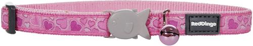 Show full view: Red Dingo Breezy Love Nylon Breakaway Cat Collar with Bell, Pink, 8 to 12.5-in neck, 1/2-in wide slide 2 of 7