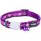 Show in main carousel: Red Dingo Breezy Love Nylon Breakaway Cat Collar with Bell, Purple, 8 to 12.5-in neck, 1/2-in wide slide 1 of 7