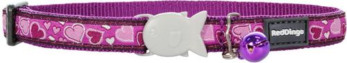Show full view: Red Dingo Breezy Love Nylon Breakaway Cat Collar with Bell, Purple, 8 to 12.5-in neck, 1/2-in wide slide 2 of 7