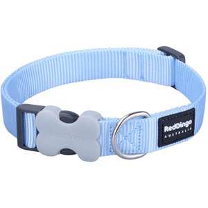 Red Dingo Bucklebone Classic Pastel Nylon Dog Collar, Blue, Medium: 12.5 to 18.5-in neck, 4/5-in wide