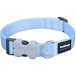 Red Dingo Bucklebone Classic Pastel Nylon Dog Collar, Blue, X-Small: 8 to 12.5-in neck, 1/2-in wide
