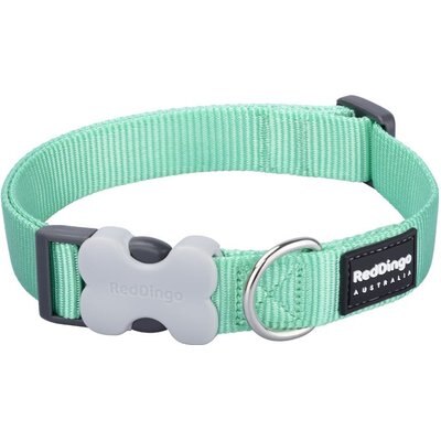 Red Dingo Red Dingo Bucklebone Classic Pastel Nylon Dog Collar, Green, Medium: 12.5 to 18.5-in neck, 4/5-in wide