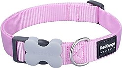 Red Dingo Bucklebone Classic Pastel Nylon Dog Collar, Pink, Small: 9.5 to 14-in neck, 5/8-in wide