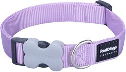 Red Dingo Bucklebone Classic Pastel Nylon Dog Collar, Purple, Small: 9.5 to 14-in neck, 5/8-in wide