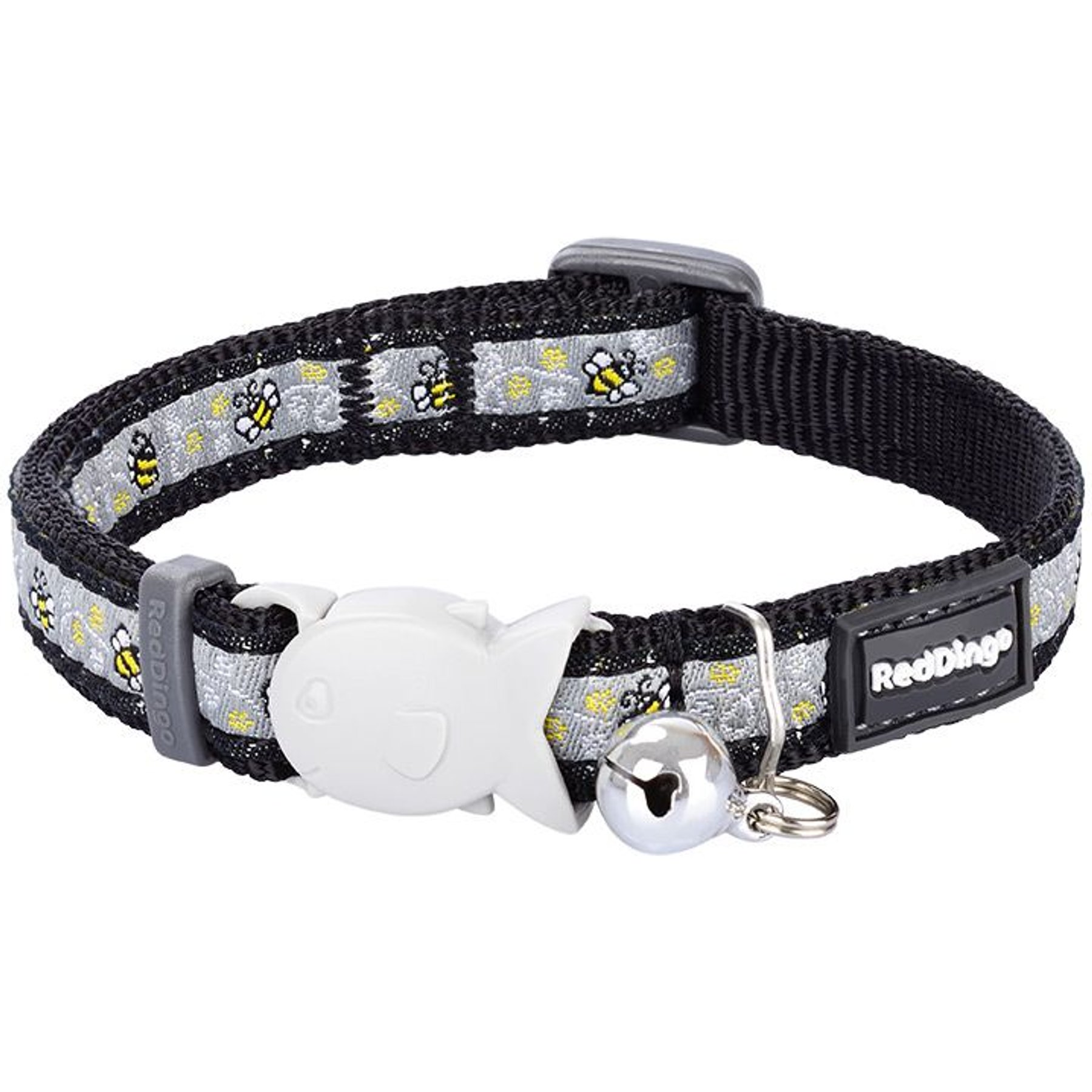 Red Dingo Bumble Cat Collar, Black