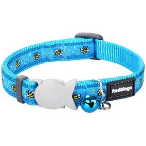 Red Dingo Bumble Cat Collar, Turquoise