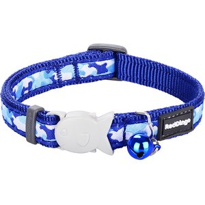 Red Dingo Camouflage Cat Collar, Blue
