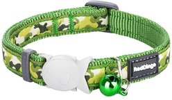 Red Dingo Camouflage Cat Collar, Green