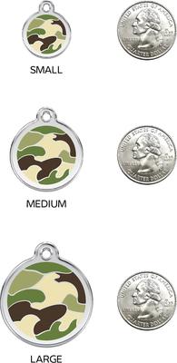 Show full view: Red Dingo Camouflage Stainless Steel Personalized Dog & Cat ID Tag, Green, Large slide 7 of 7
