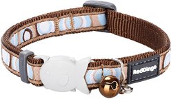 Red Dingo Circadelic Nylon Breakaway Cat Collar with Bell, Brown, 8 to 12.5-in neck, 1/2-in wide