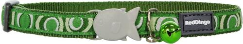 Show full view: Red Dingo Circadelic Nylon Breakaway Cat Collar with Bell, Green, 8 to 12.5-in neck, 1/2-in wide slide 3 of 8
