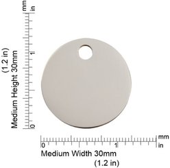 Red Dingo Circle Stainless Steel Personalized Dog & Cat ID Tag, Medium slide 2 of 5
