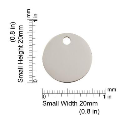 Show full view: Red Dingo Circle Stainless Steel Personalized Dog & Cat ID Tag, Small slide 2 of 6