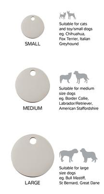 Show full view: Red Dingo Circle Stainless Steel Personalized Dog & Cat ID Tag, Small slide 4 of 6