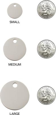 Show full view: Red Dingo Circle Stainless Steel Personalized Dog & Cat ID Tag, Small slide 5 of 6