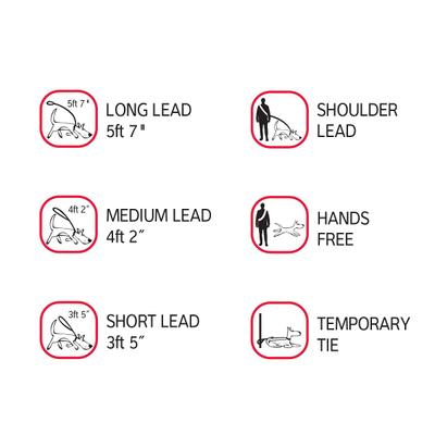 Show full view: Red Dingo Classic Multi Purpose Nylon Hands-Free Running Dog Leash, Pink, 6.56-ft long, 5/8-in wide slide 4 of 7