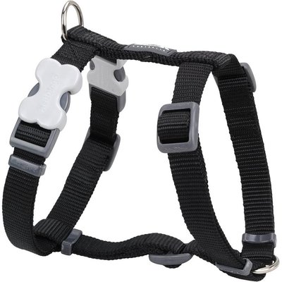 Red Dingo Red Dingo Classic Nylon Back Clip Dog Harness, Black, Large: 22 to 31.5-in chest
