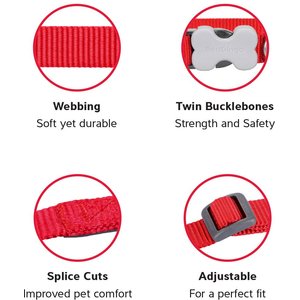 Red Dingo Classic Nylon Back Clip Dog Harness, Dark Blue, Medium: 17.7 to 26-in chest