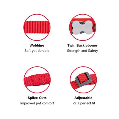 Show full view: Red Dingo Classic Nylon Back Clip Dog Harness, Green, Small: 14.2 to 21.3-in chest slide 6 of 11