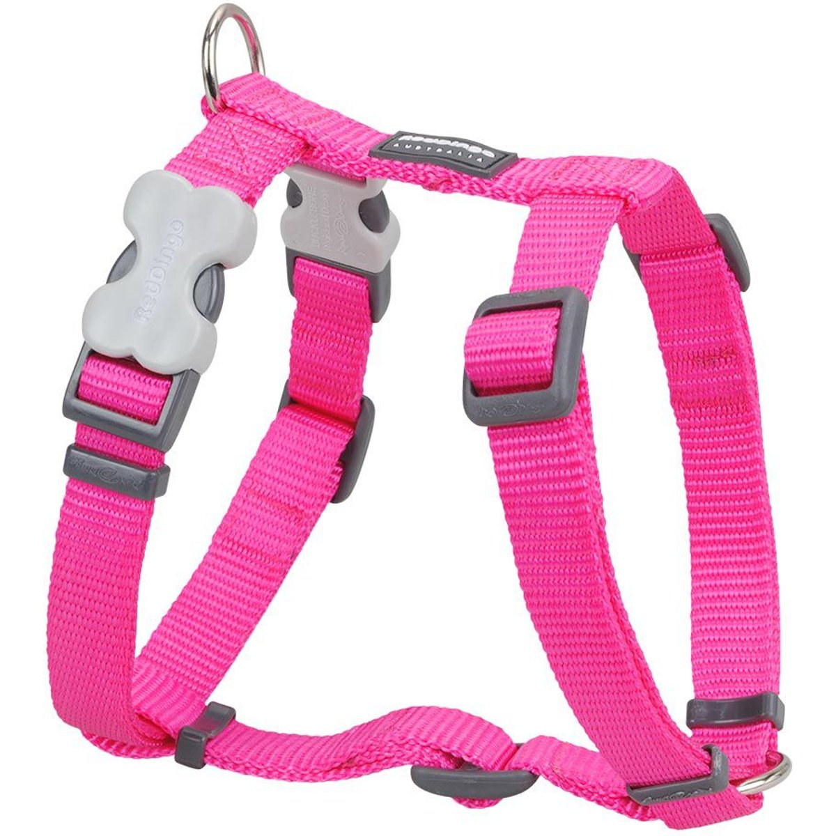 Red Dingo Classic Nylon Back Clip Dog Harness, Hot Pink, X-Small: 11.8 to 17.3-in chest