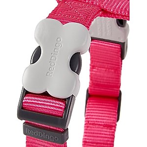 Red Dingo Classic Nylon Back Clip Dog Harness, Hot Pink, X-Small: 11.8 to 17.3-in chest