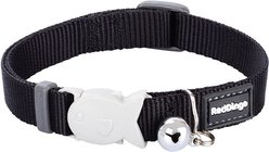 Red Dingo Classic Nylon Breakaway Cat Collar with Bell, Black, 8 to 12.5-in neck, 1/2-in wide