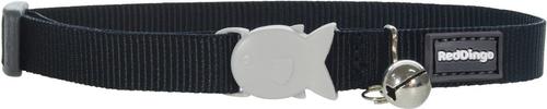 Show full view: Red Dingo Classic Nylon Breakaway Cat Collar with Bell, Black, 8 to 12.5-in neck, 1/2-in wide slide 2 of 9