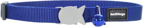Show full view: Red Dingo Classic Nylon Breakaway Cat Collar with Bell, Blue, 8 to 12.5-in neck, 1/2-in wide slide 2 of 8