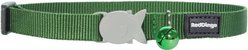 Red Dingo Classic Nylon Breakaway Cat Collar with Bell, Green, 8 to 12.5-in neck, 1/2-in wide slide 2 of 6