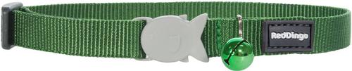 Show full view: Red Dingo Classic Nylon Breakaway Cat Collar with Bell, Green, 8 to 12.5-in neck, 1/2-in wide slide 2 of 9