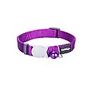 Red Dingo Classic Nylon Breakaway Cat Collar with Bell, Purple, 8 to 12.5-in neck, 1/2-in wide