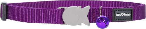 Show full view: Red Dingo Classic Nylon Breakaway Cat Collar with Bell, Purple, 8 to 12.5-in neck, 1/2-in wide slide 2 of 10