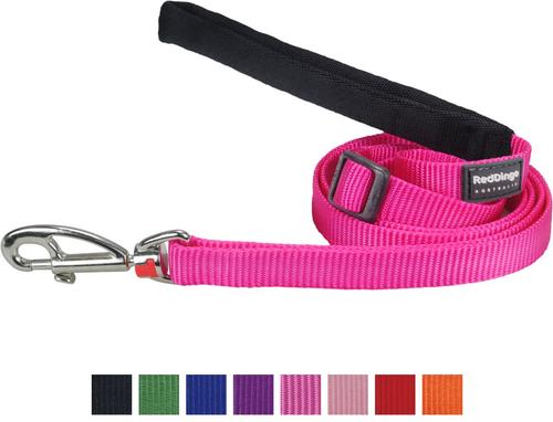Show full view: Red Dingo Classic Nylon Dog Leash, Hot Pink, Small: 6-ft long, 5/8-in wide slide 8 of 11