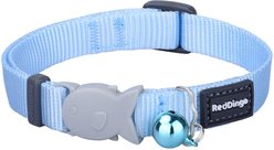 Red Dingo Classic Pastel Nylon Breakaway Cat Collar with Bell, 8 to 13-in neck, 1/2-in wide, Blue