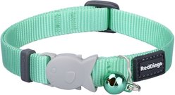 Red Dingo Classic Pastel Nylon Breakaway Cat Collar with Bell, 8 to 13-in neck, 1/2-in wide, Green