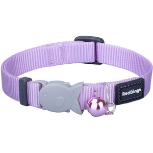 Red Dingo Classic Pastel Nylon Breakaway Cat Collar with Bell, 8 to 13-in neck, 1/2-in wide, Purple