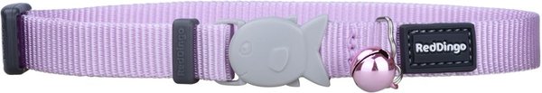 Show full view: Red Dingo Classic Pastel Nylon Breakaway Cat Collar with Bell, 8 to 13-in neck, 1/2-in wide, Purple slide 2 of 6