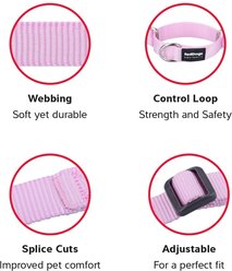 Red Dingo Classic Pastel Nylon Martingale Dog Collar, Pink, X-Small: 8.25 to 13-in neck, 1/2-in wide slide 2 of 5