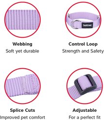 Red Dingo Classic Pastel Nylon Martingale Dog Collar, Purple, Medium: 12.5 to 18.5-in neck, 4/5-in wide slide 2 of 5