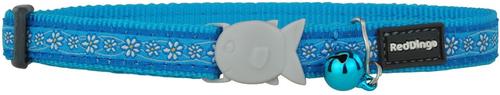 Show full view: Red Dingo Daisy Chain Nylon Breakaway Cat Collar with Bell, Turquoise, 8 to 12.5-in neck, 1/2-in wide slide 3 of 9