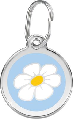 Show full view: Red Dingo Daisy Stainless Steel Personalized Dog & Cat ID Tag, Light Blue, Medium slide 1 of 8