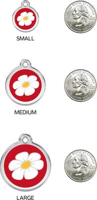 Show full view: Red Dingo Daisy Stainless Steel Personalized Dog & Cat ID Tag, Pink, Small slide 7 of 8